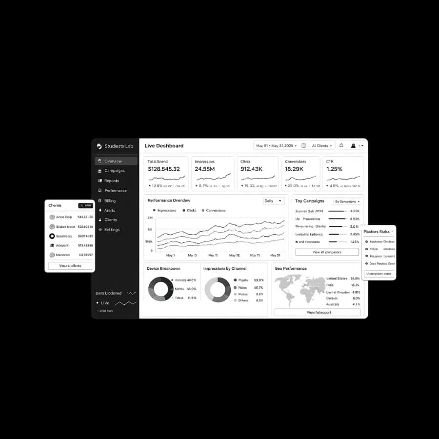 Publisher dashboard illustration